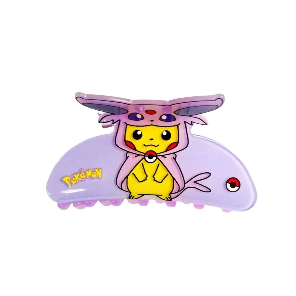 3 For $35 Pokemon Espeon Pikachu Hair Claw Acrylic Acetate Hair Clip Accessories